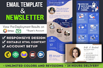 design editable responsive mailchimp klaviyo html email templates newsletter