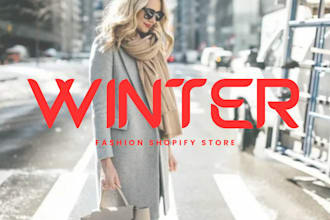 design winter fashion shopify store dropshipping store