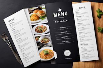 do modern restaurant menu design