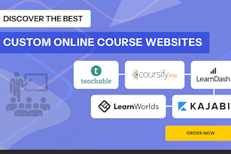 create  learnworlds kajabi thinkific teachable  learndash website