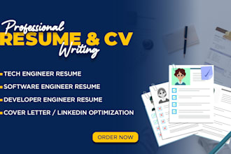 rewrite and improve your tech, IT and engineering resume, cv, cover letter