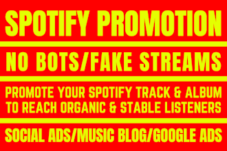 create ads to promote your spotify music track and album