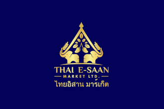 authentic thai foods market logo design