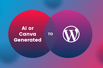 convert canva or ai generated design to wordpress page