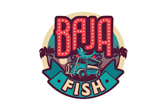 design unique baja fish contest logo