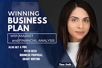 write winning business plan for loan approval with  market and financial plan