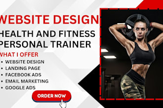 design a fitness, gym membership, workout or personal trainer website