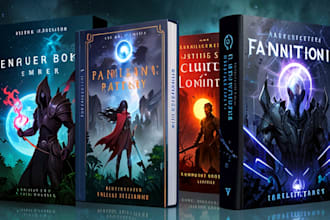 create professional fantasy book cover and sci fi book cover