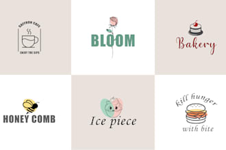 provide unique simple minimal line art logo service
