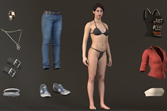 turn human photo to 3d model,realistic 3d character, rig3d stylized model,uv map