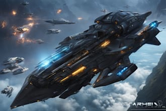 draw you sci fi and spaceship design for you