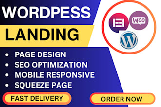 create responsive wordpress landing page design, squeeze page, sales page