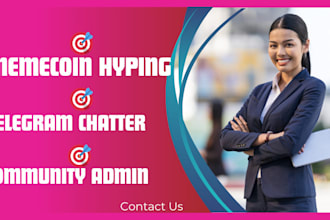 be community manager and telegram chatter also moderator with active chatter