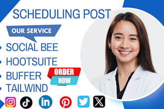 create and schedule social media posts via social bee, houtsuite