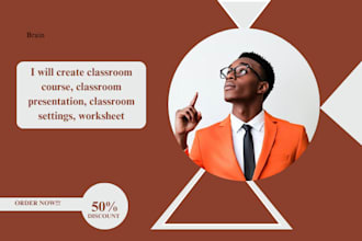 create classroom course, classroom presentation, classroom settings, worksheet