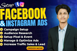 run facebook ads, instagram ads campaigns and manage meta sales and fb leads ads
