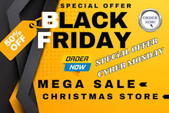 design black friday sales christmas cyber monday winter sales flyer