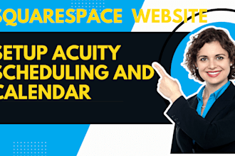 add acuity scheduling and calendar in squarespace website professionally