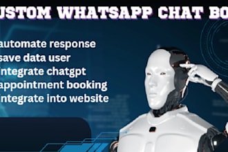 build a custom whatsapp ai chatbot automated response bot, integrated chatgbt