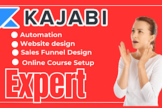 be your kajabi expert for kajabi landing page and kajabi sales funnel