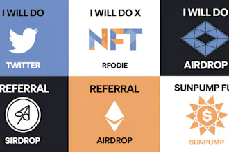 x twitter, nft, referral, airdrop, sunpump fun promotion telegram subscribers