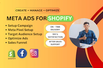 run shopify facebook ads, meta ads, ads campaign for sales