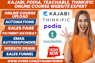 build kajabi teachable podia wix new zenler thinkific online course website