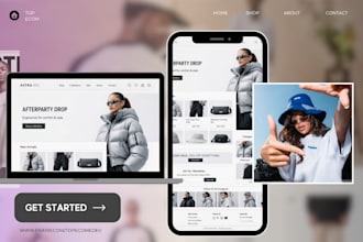 design streetwear shopify store y2k clothing brand website y2k fashion website