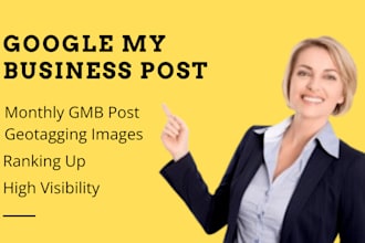 do monthly gmb post with geo tag images for top ranking