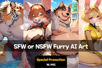 make sfw or nsfw furry ai art with special promo