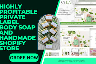 design professional bath and body soap product, handmade soap shopify store