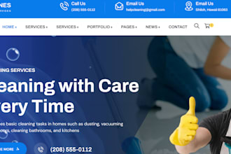 build cleaning services website, house, office, launch 27, booking koala website