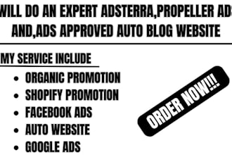 do an expert adsterra, propeller ads, and, ads approved auto blog website