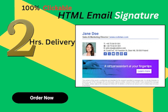 an interactive clickable email signatures