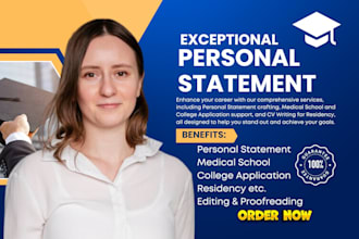 edit your MBA, phd, law, grad school personal statement or statement of purpose