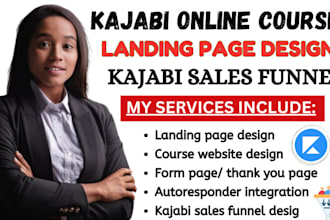 design kajabi online course kajabi sales funnel landing page course website