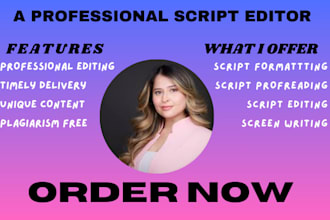 line edit fix and format your film script screen play movie script feature film