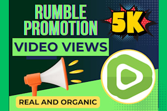 do organic rumble video promotion for your channel growth