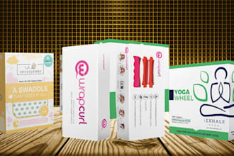 do box packaging design, mailer box and subcription box for product and food