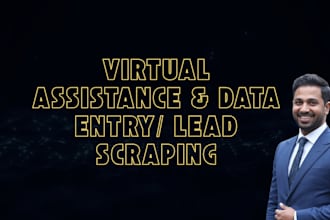 do data entry, copy paste, lead scraping, email leads, pdf to excel