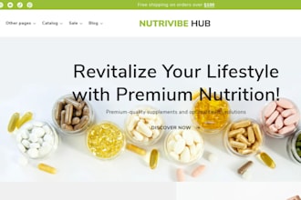 design private label supplements store, health and fitness supplement website