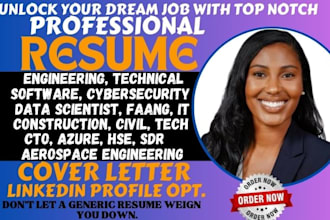 write a professional engineering, technical, IT, tech sales, sdr, faang resume