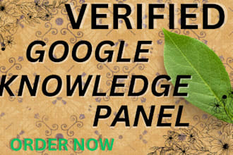 deliver you a standard and verified goog lepanel, knowledgepanel, google graph