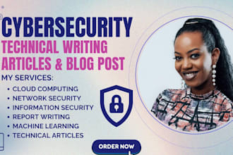 write cyber security technical writing data science iot ai articles book