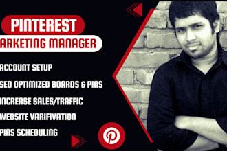 manage pinterest account with SEO optimized pins and boards