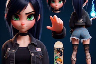 create 3d character modeling 3d character rigging 3d character animation video