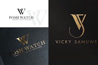 do luxury signature fashion clothing brand business monogram logo design