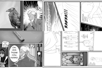draw manga pages comic anime storyboard design manga artist