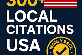 manually build 300 USA local citations for google map ranking