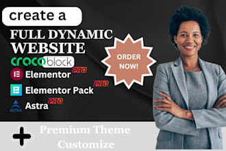 build dynamic wordpress website using crocoblock jet engine acf elementor pro